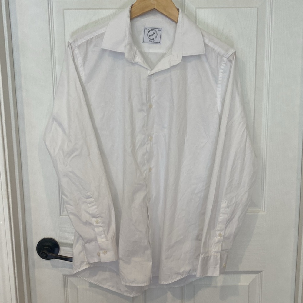 Bespoke Slim fit button down white long sleeve size 32/33